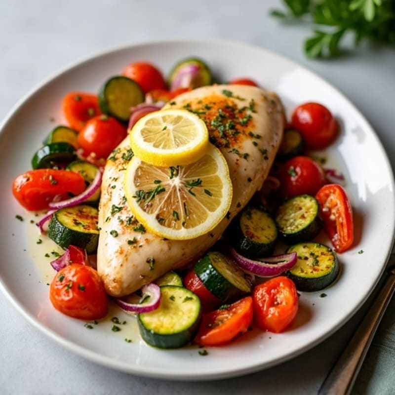 Sheet Pan Lemon Herb Chicken and Roasted Vegetables