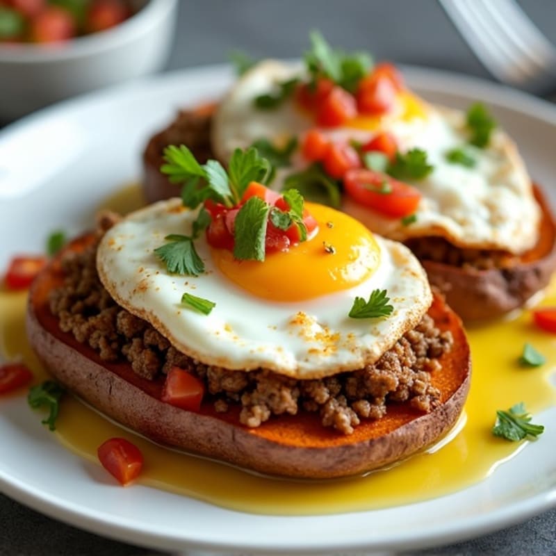 Protein-Packed Crispy Loaded Sweet Potato