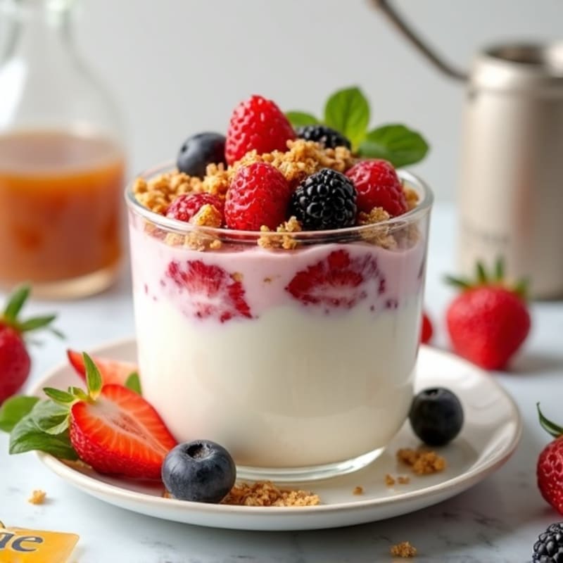 Creamy Vanilla Protein Fruit Parfait