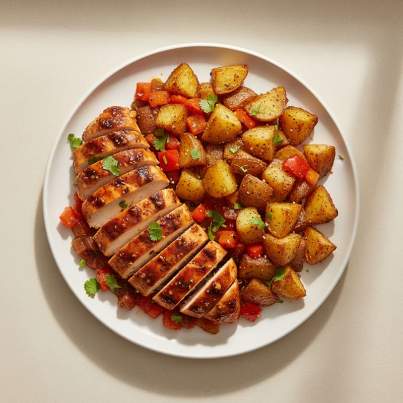 Spicy Chipotle Chicken and Crispy Roasted Potatoes