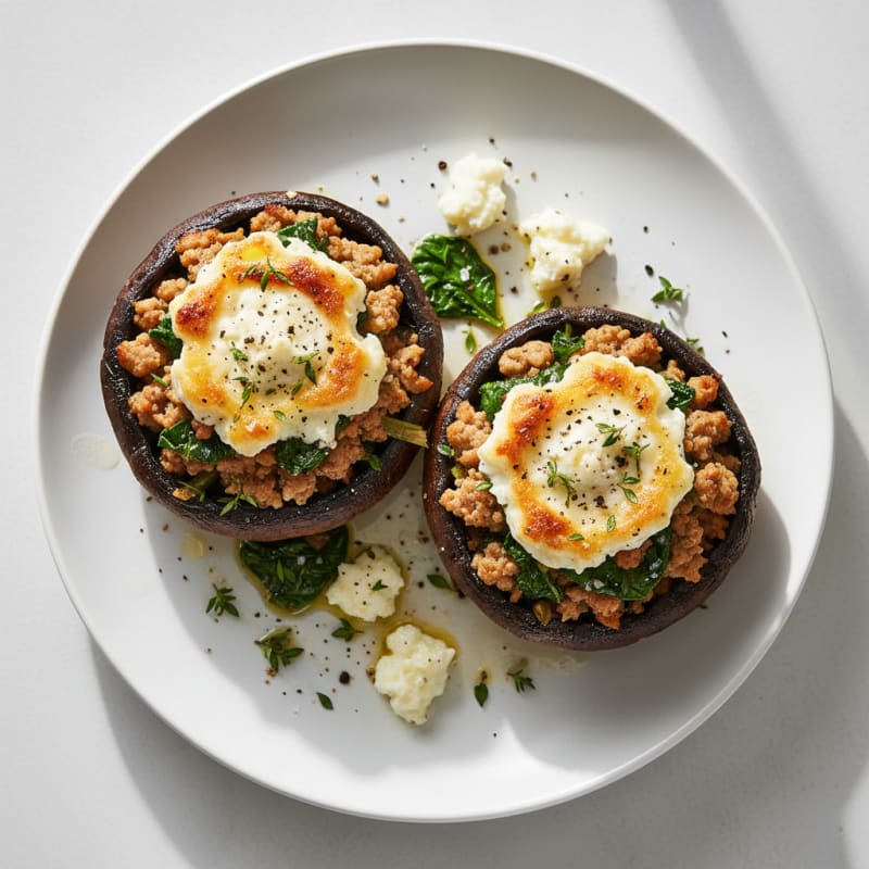 Herb & Goat Cheese Stuffed Portobello