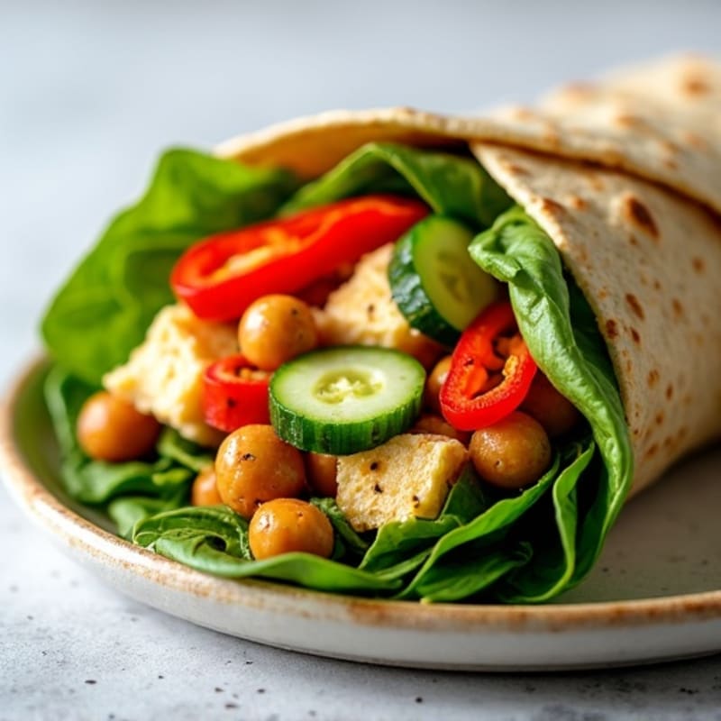 Fresh Veggie Hummus Wrap
