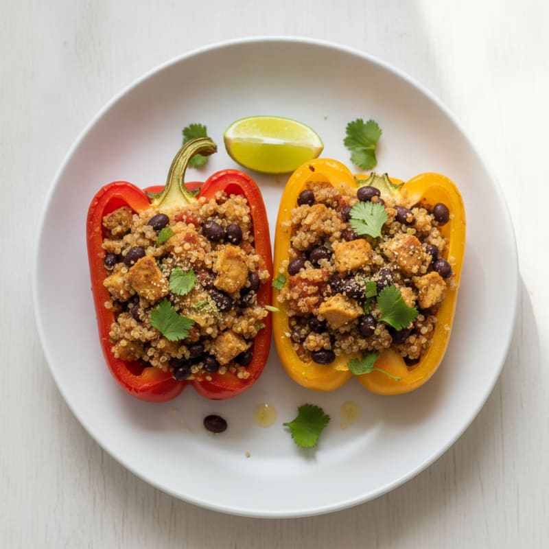 Quinoa and Black Bean Stuffed Peppers