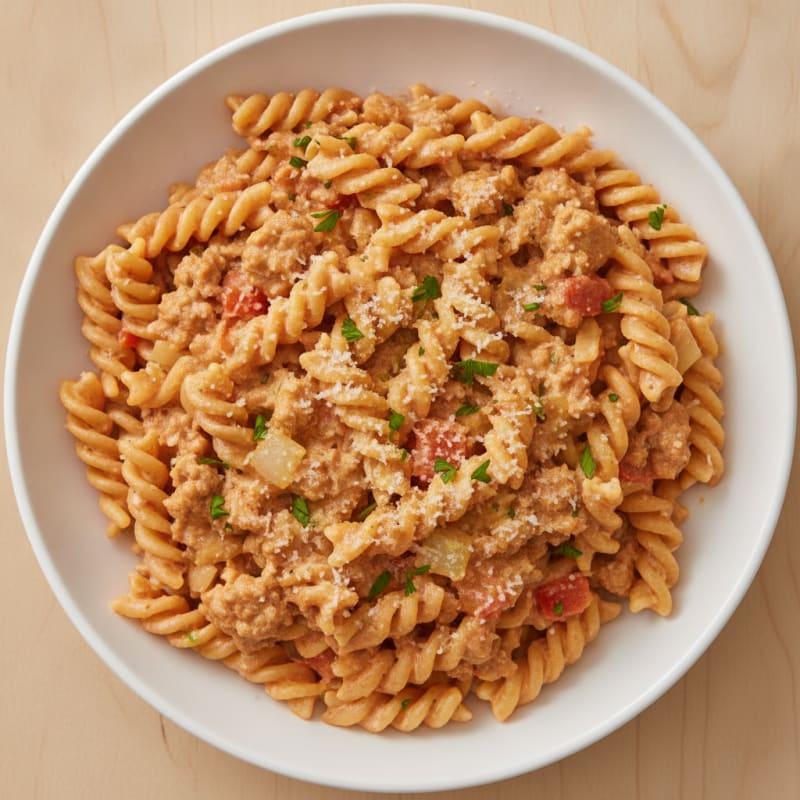 Turkey Cavatappi with Creamy Rosa Sauce
