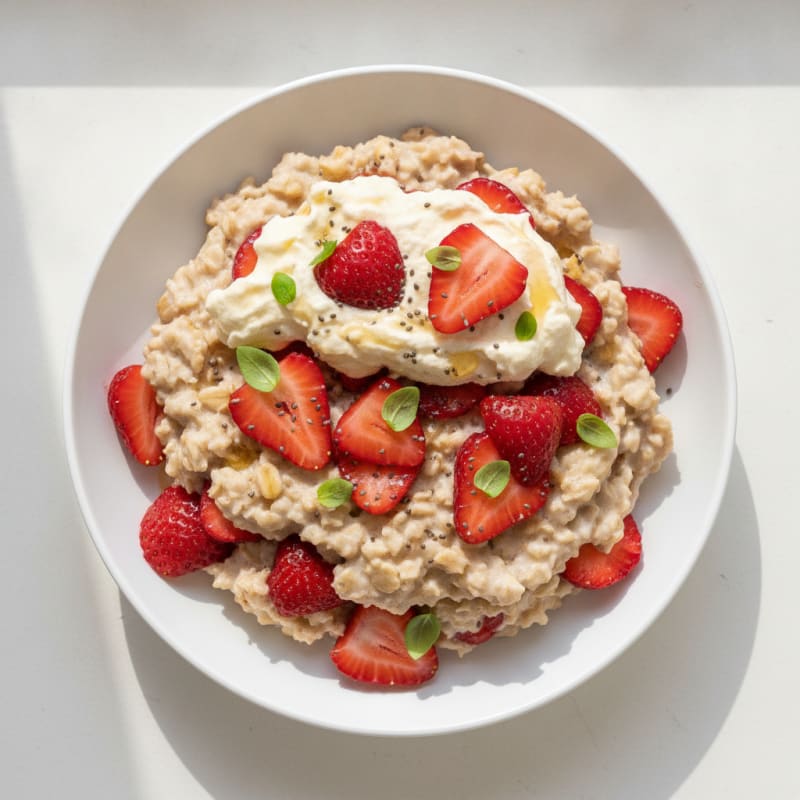 Strawberry Shortcake Overnight Oats