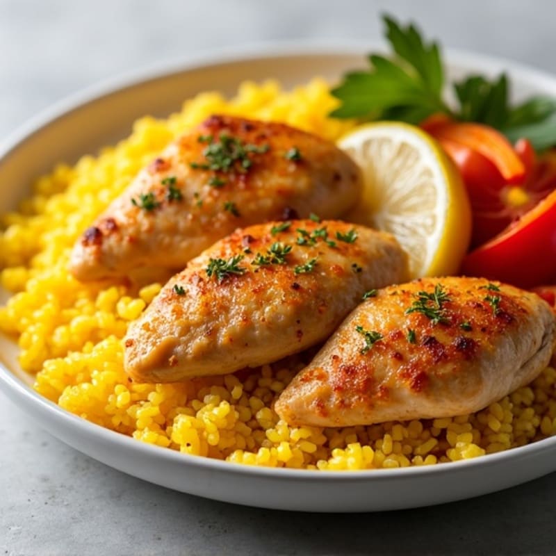Saffron-Spiced Chicken and Yellow Rice Skillet