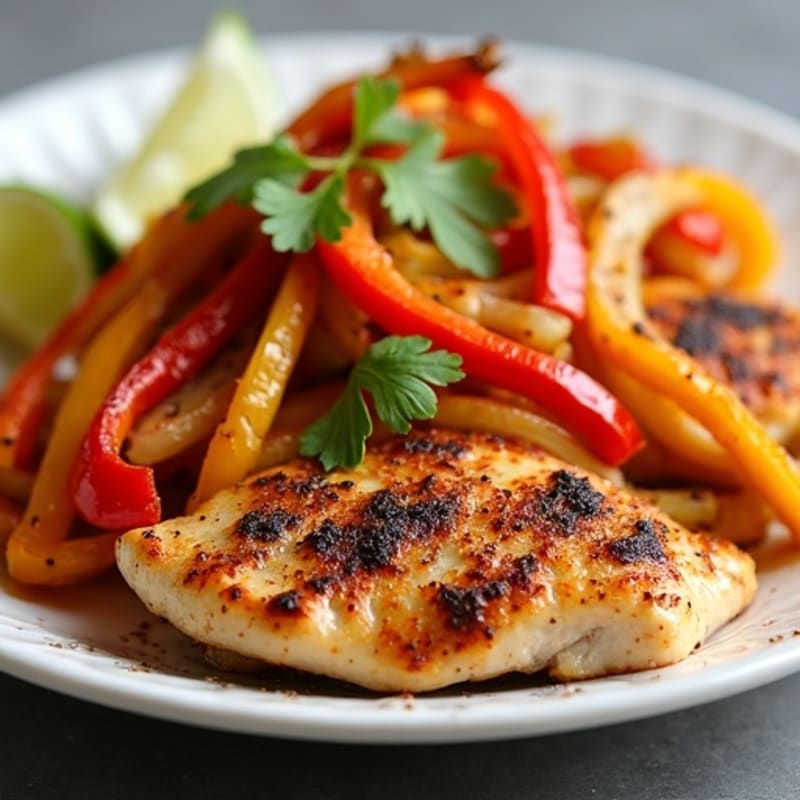 Sheet Pan Chicken Fajitas with Crispy Bell Peppers and Onions