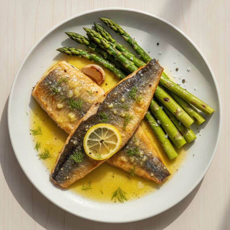 Pan-Seared Herring with Dill Butter