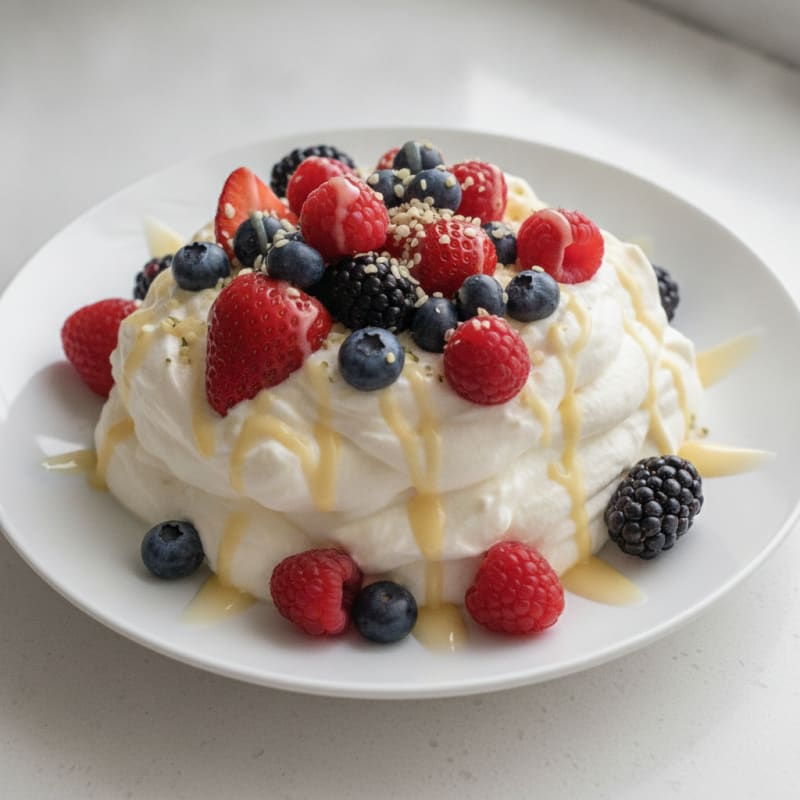 Silky Greek Yogurt Protein Mousse with Mixed Berries