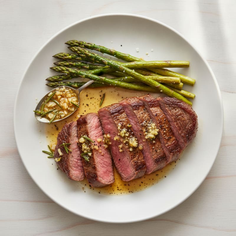 Pan-Seared Sirloin with Garlic Butter