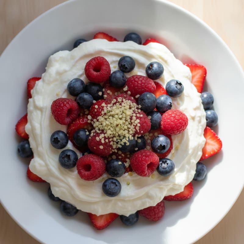 Greek Yogurt Protein Parfait with Mixed Berries