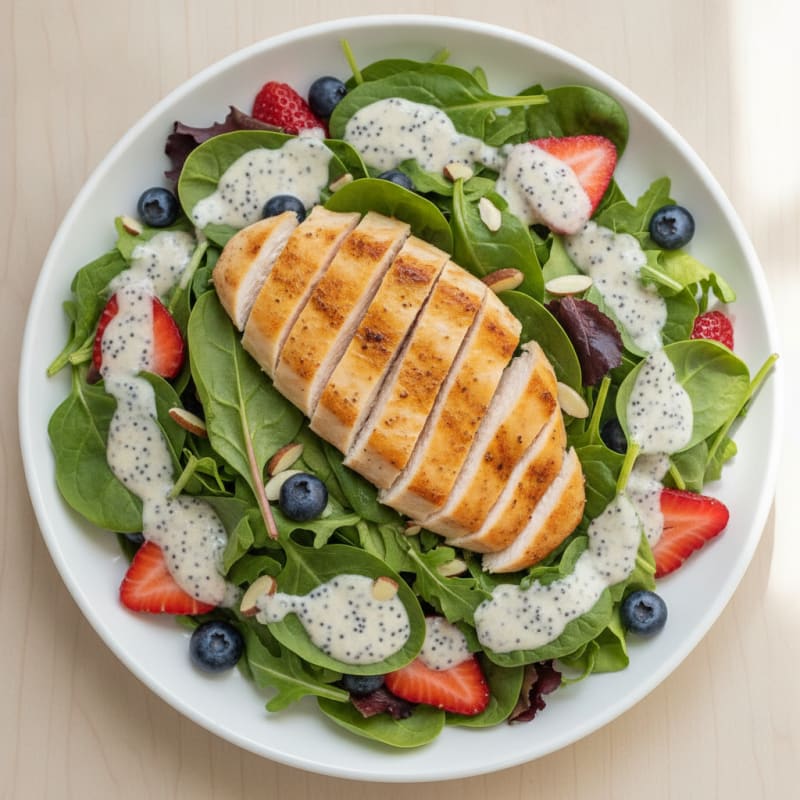 Chicken and Berry Salad with Poppy Seed Dressing
