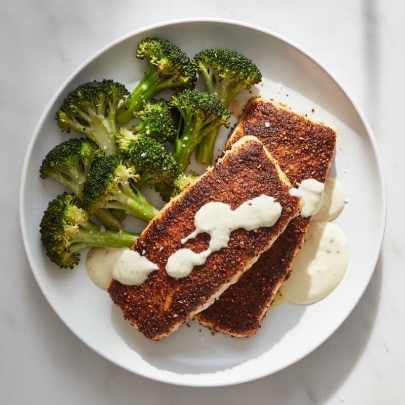 Cajun Blackened Catfish with Lemon Aioli