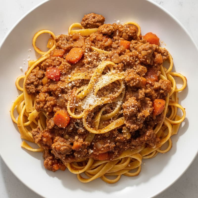 Classic Beef Bolognese with Tagliatelle