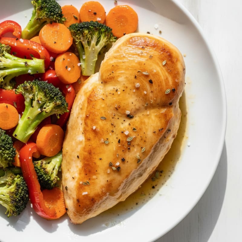 Pan-Seared Chicken with Roasted Vegetables