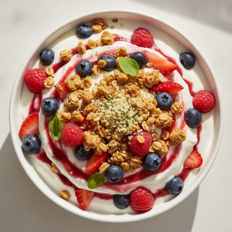 Creamy Greek Yogurt Protein Parfait with Mixed Berries