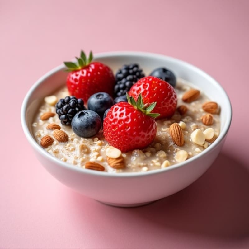 Creamy Berry Nutty Oatmeal