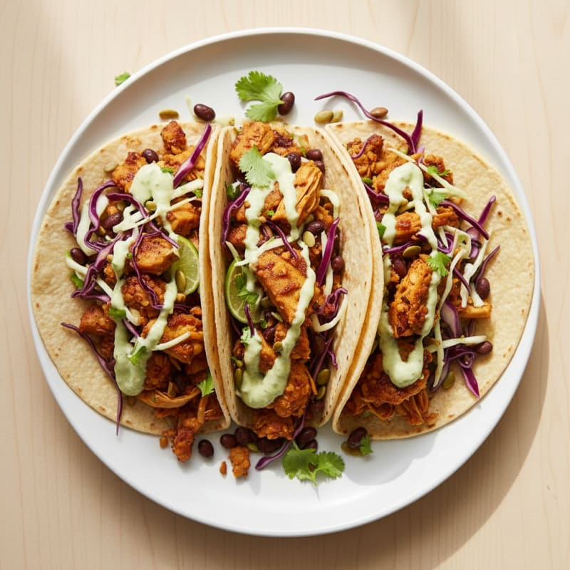 Smoky Jackfruit Tacos with Zesty Slaw