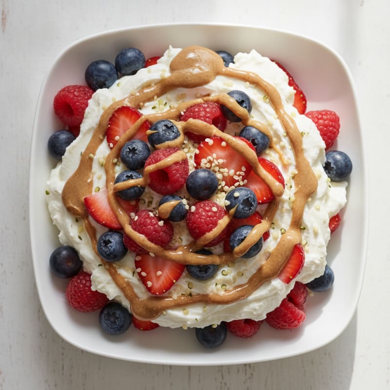 Silky Greek Yogurt Protein Parfait with Mixed Berries