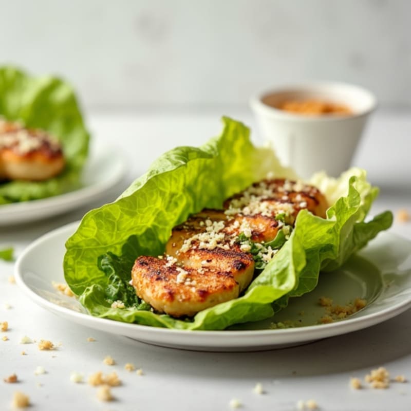 Crispy Grilled Chicken Caesar Lettuce Wrap