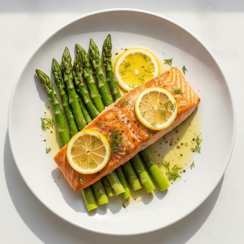 Lemon-Herb Roasted Salmon with Asparagus
