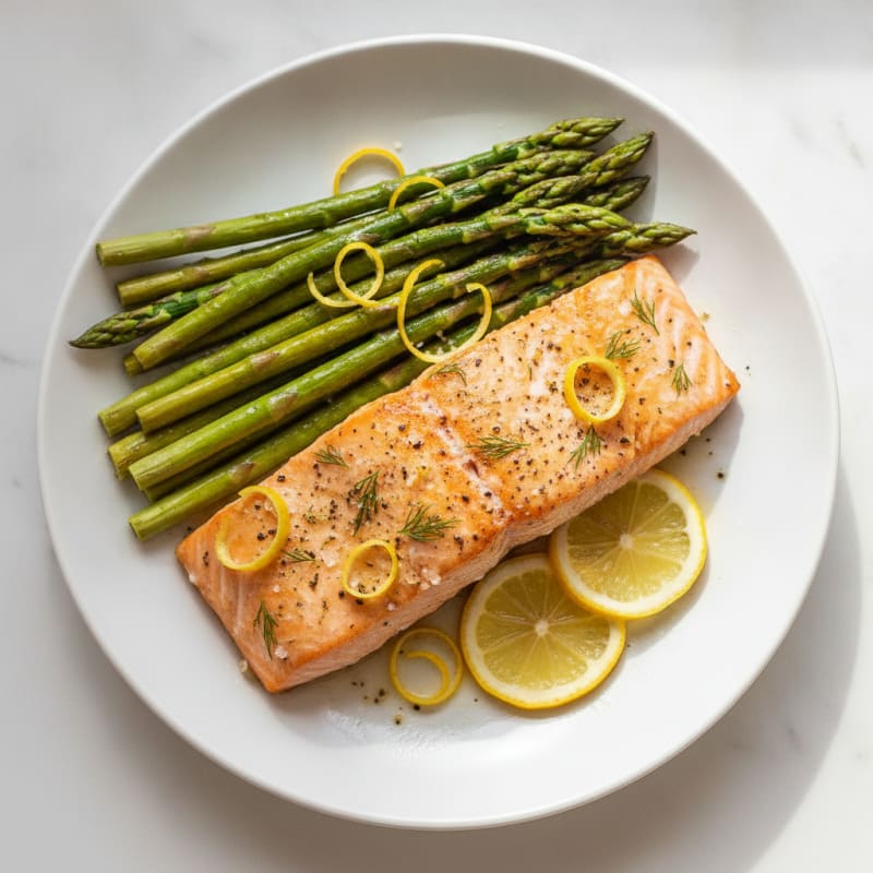 Lemon-Herb Baked Salmon with Asparagus