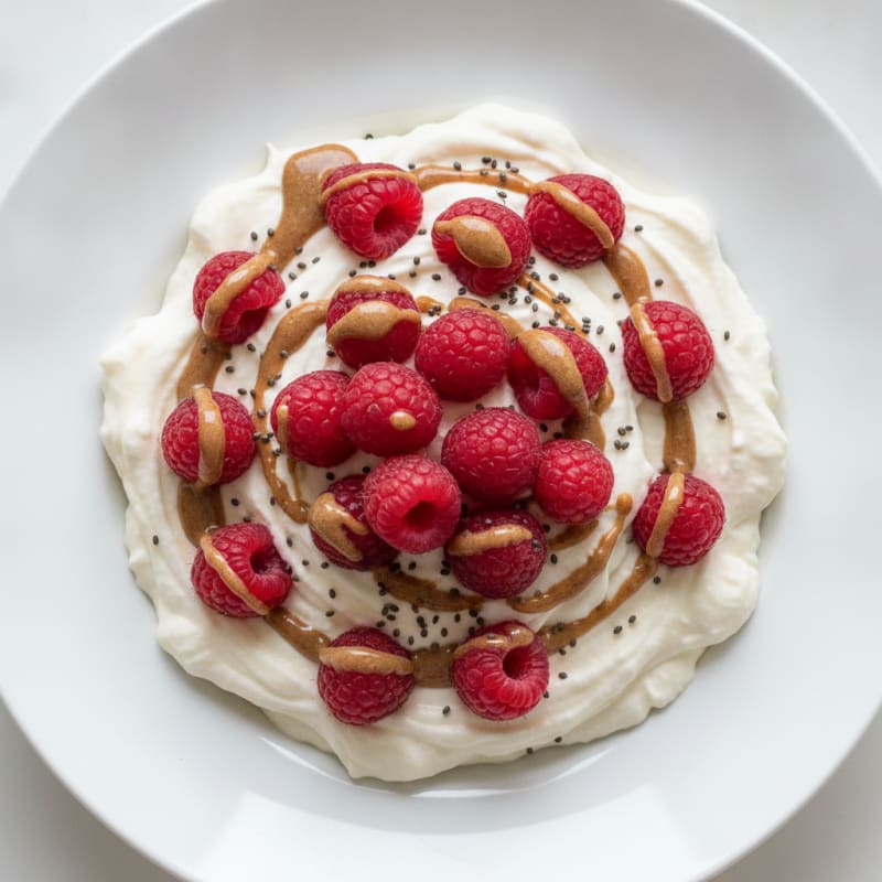 Silky Greek Yogurt Protein Mousse with Berries