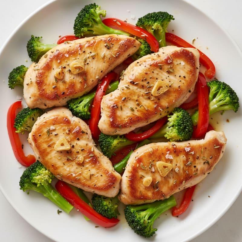 Garlic Herb Chicken Tenderloin Skillet