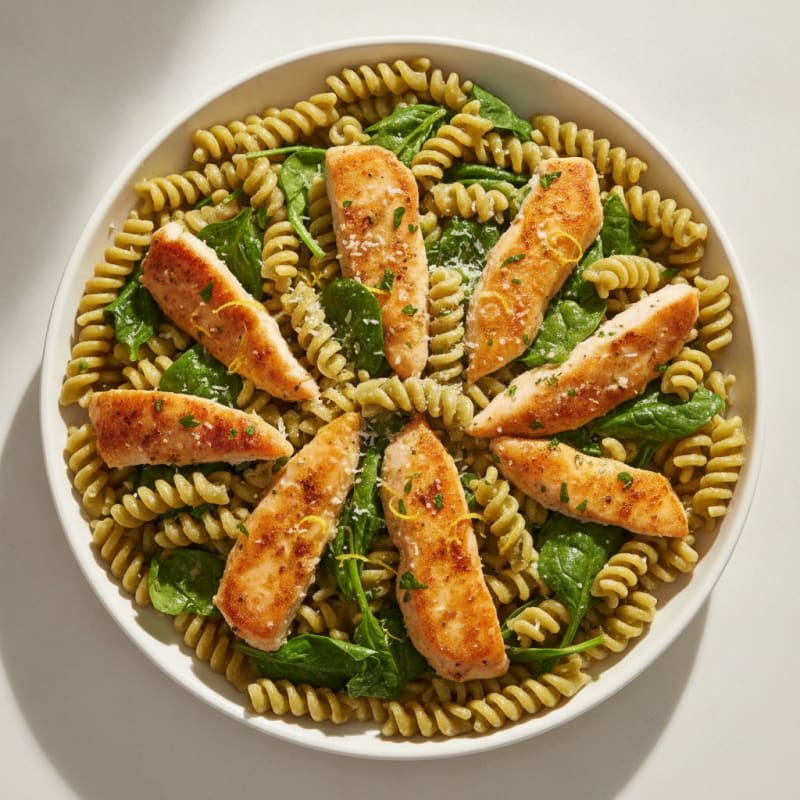 Lemon-Herb Chicken Edamame Pasta