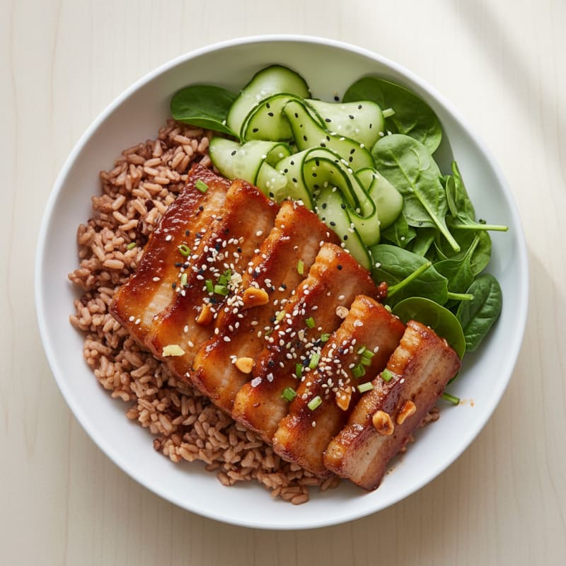 Spicy Gochujang Pork Belly Bowl