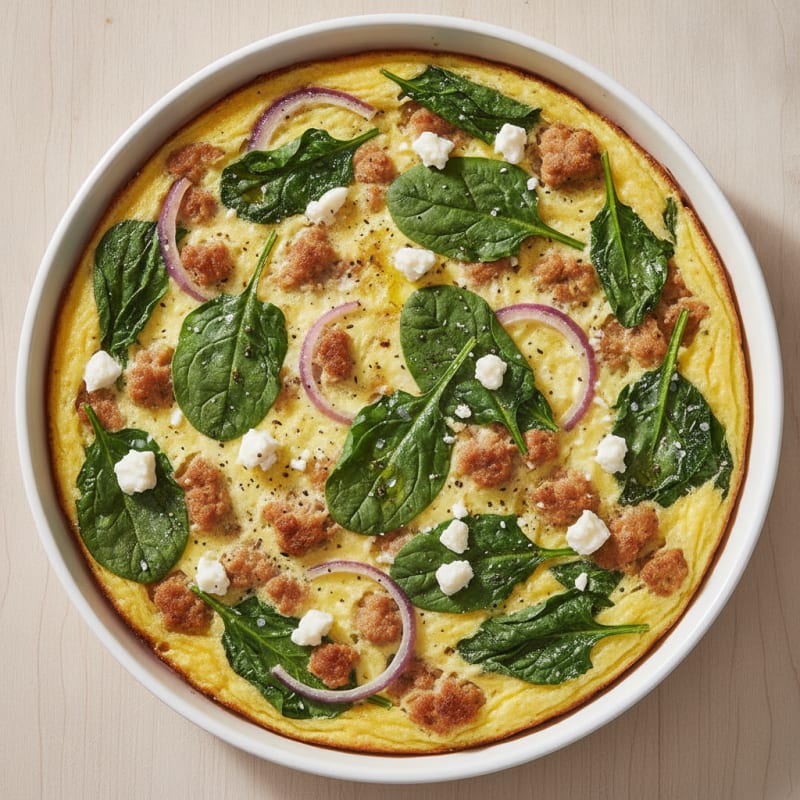 Fluffy Egg White and Spinach Frittata