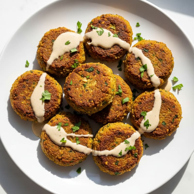 Crispy Falafel with Zesty Tahini Sauce