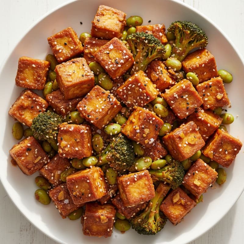 Crispy Sesame Tofu Stir-Fry