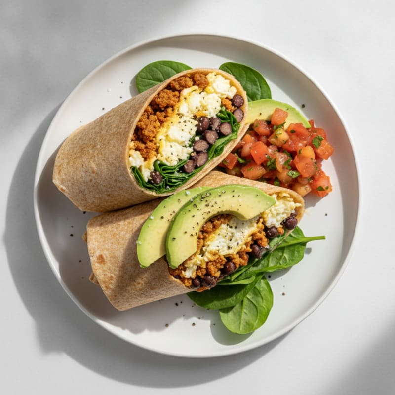 Loaded Breakfast Burrito with Chorizo