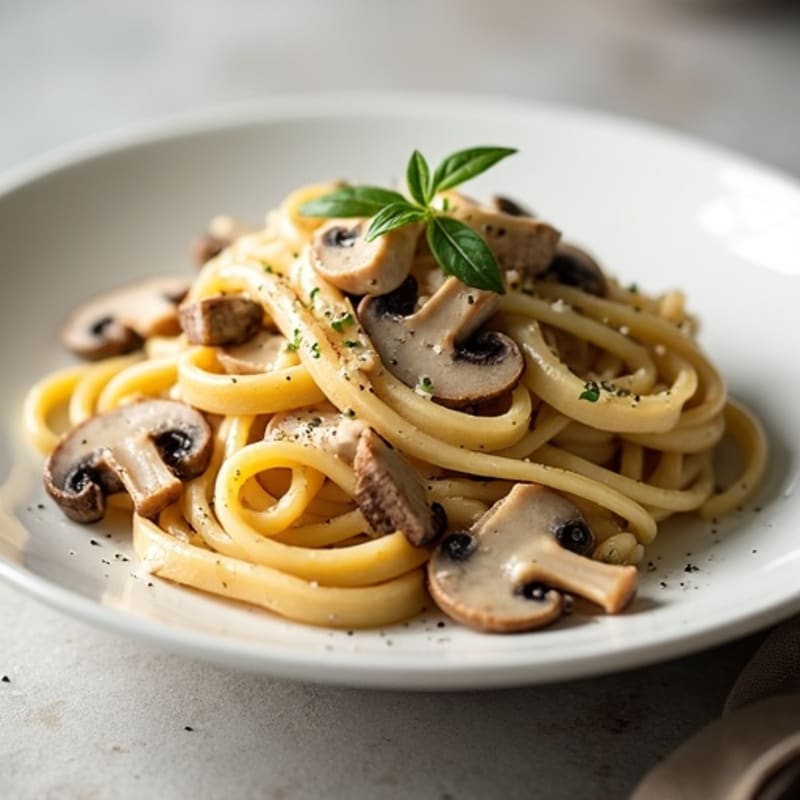 Creamy Truffle Mushroom Protein Pasta