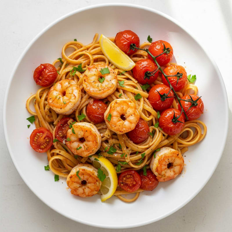 Spicy Calabrian Chili Shrimp Linguine