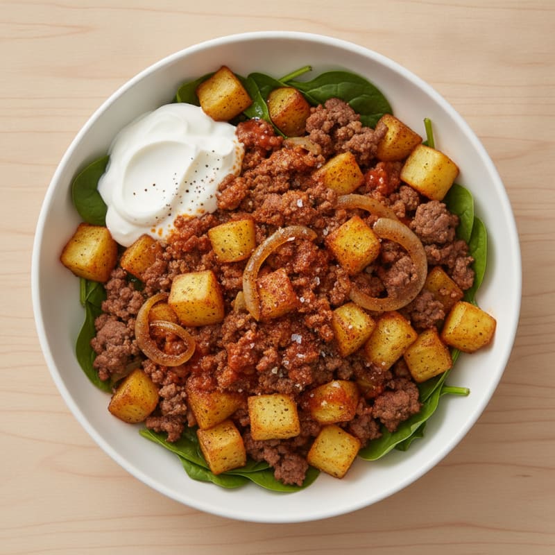 Paprika Beef and Potato Bowl