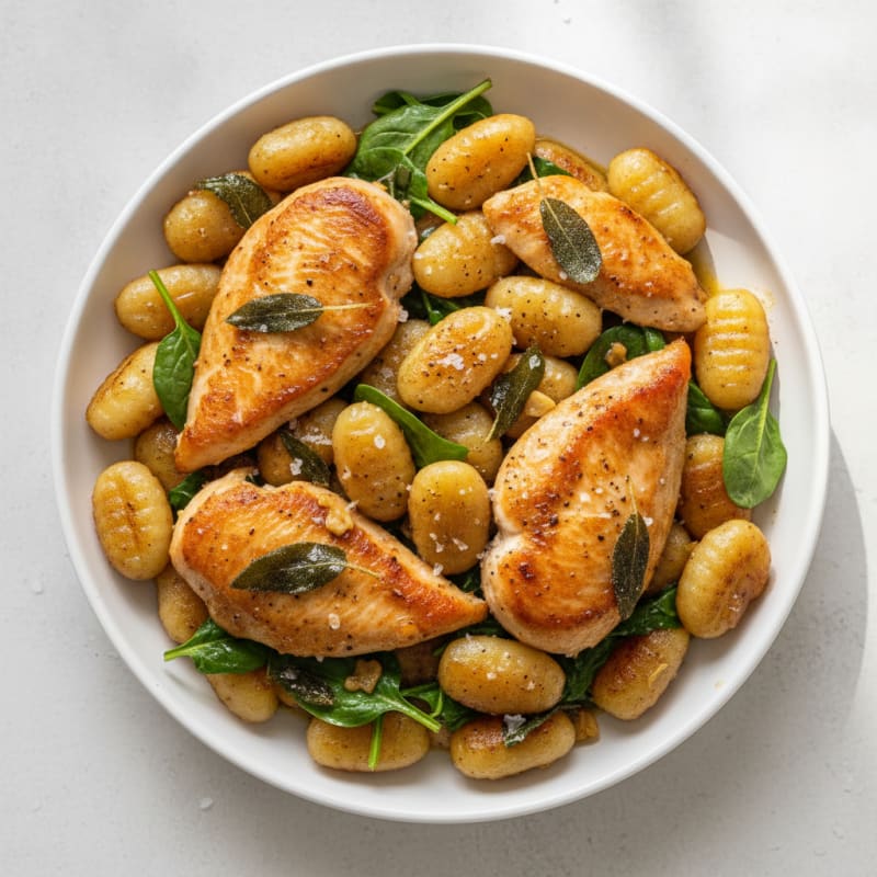Pan-Seared Chicken and Sage Butter Gnocchi