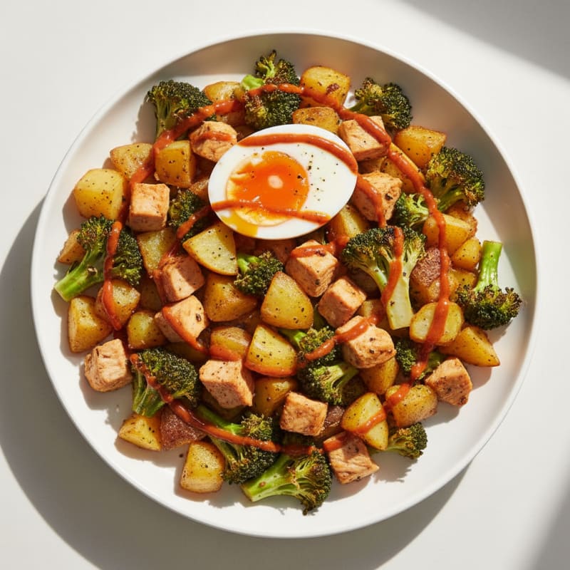 Crispy Roasted Broccoli and Potato Hash