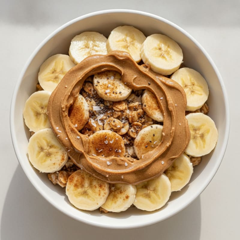 Banana Almond Butter Overnight Oats