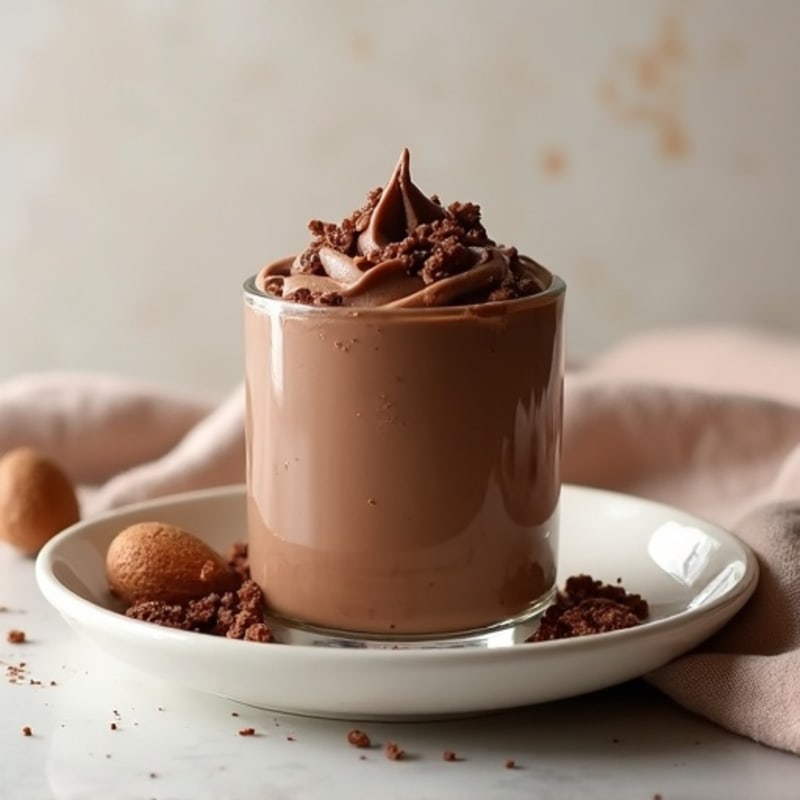 Silky Chocolate Protein Pudding with Almond Butter
