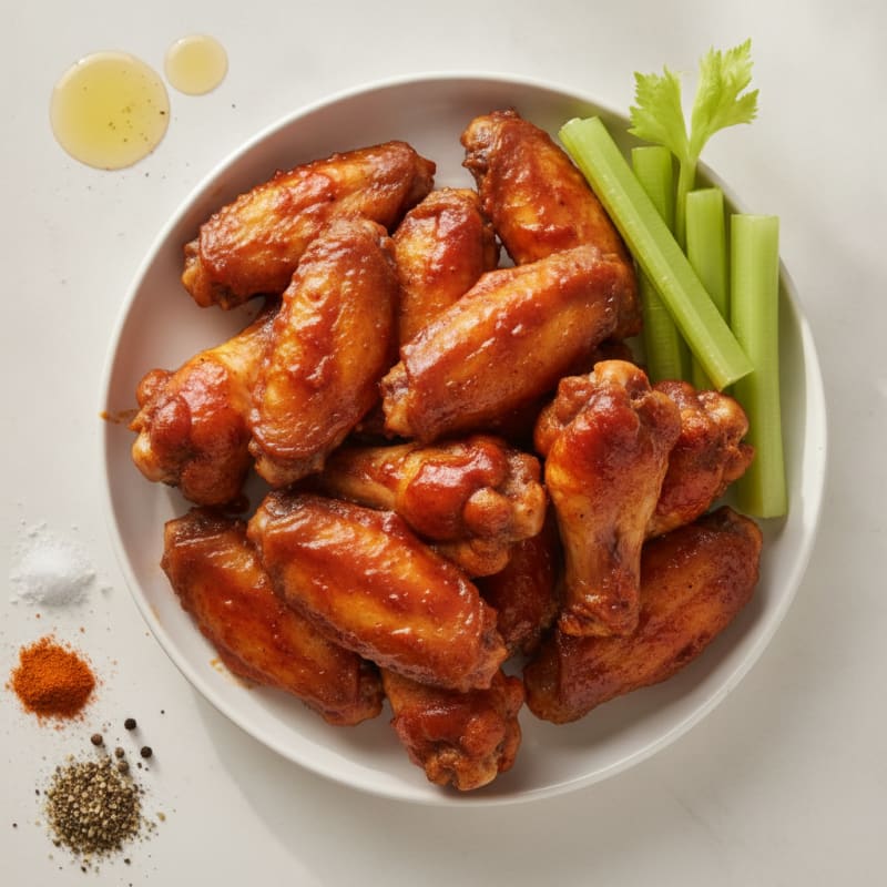 Spicy BBQ Glazed Chicken Wings
