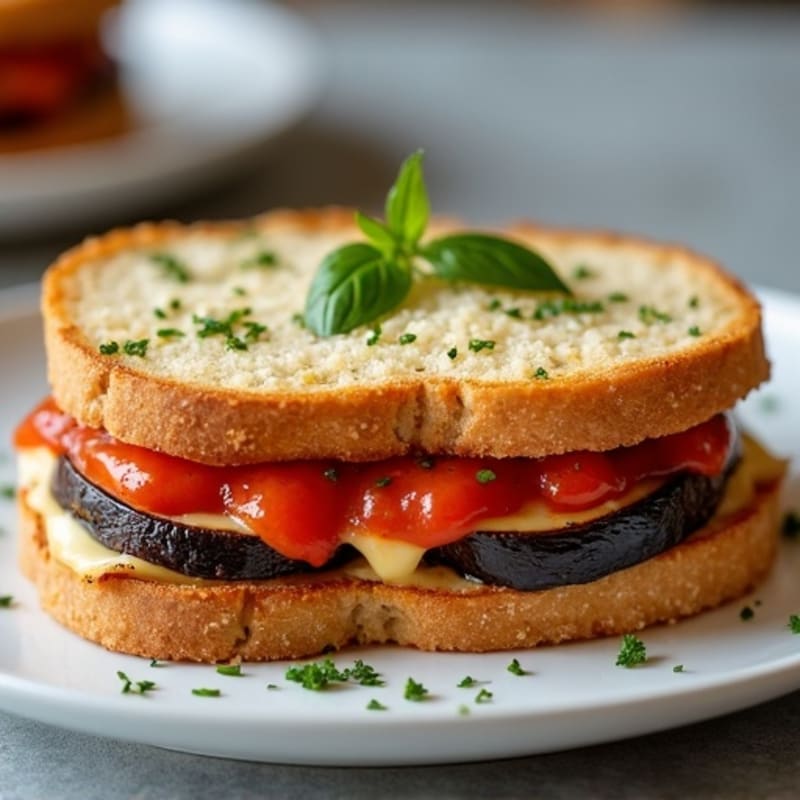 Crispy Baked Eggplant Parmesan Hero