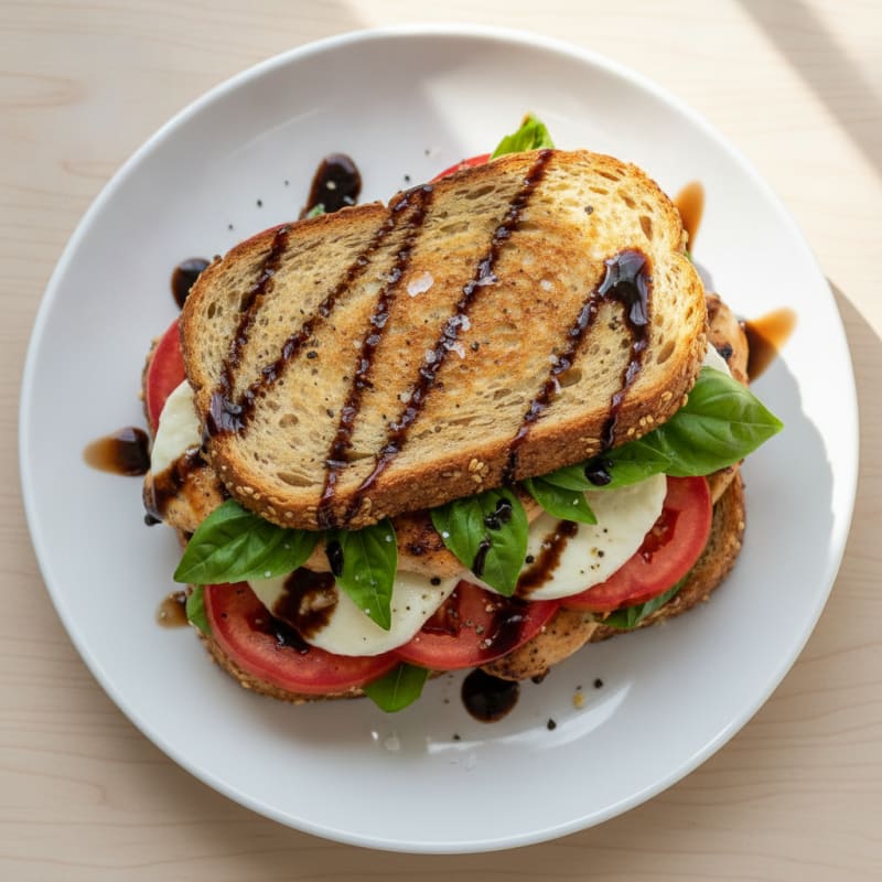 Grilled Caprese Sandwich with Balsamic Glaze