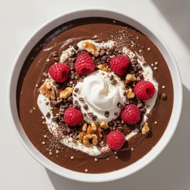 Silky Chocolate Protein Pudding with Greek Yogurt