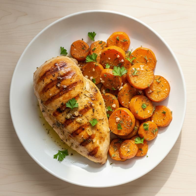 Garlic Herb Roasted Chicken with Root Vegetables