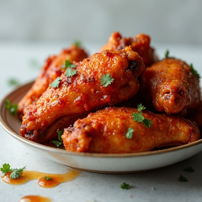 Crispy Roasted Spicy BBQ Chicken Wings