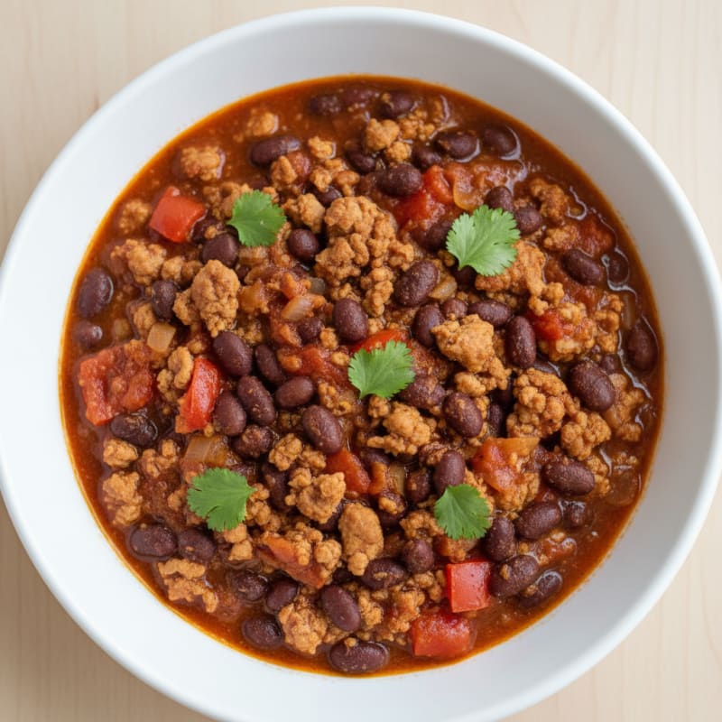 Smoky Ground Turkey and Black Bean Chili