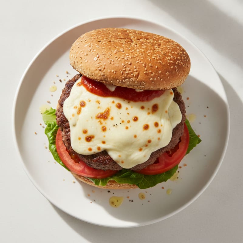 Mozzarella Stick Beef Burger