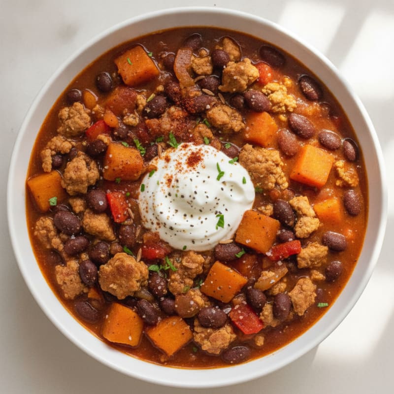Sweet Potato and Black Bean Chili